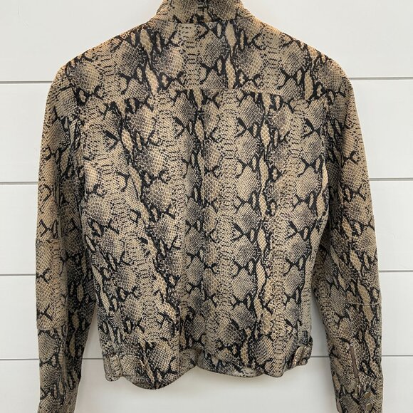 Genuine Leather Python Jacket - Vintage - Picture 3 of 6